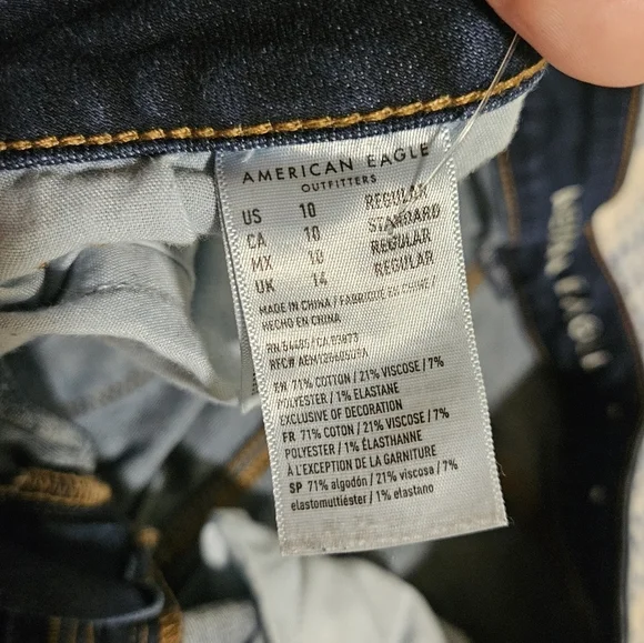 American Eagle Size 10 Reg skinny jeans - Picture 2 of 4